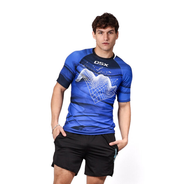 H Remera Running Trail Montaña Azul