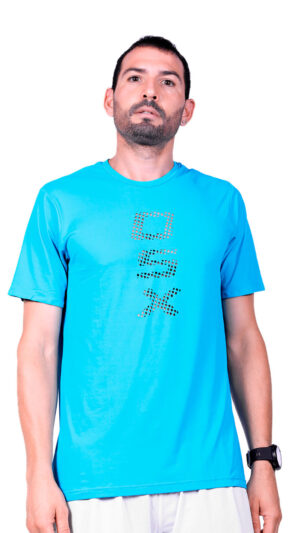 H Remera Running Bio Celeste